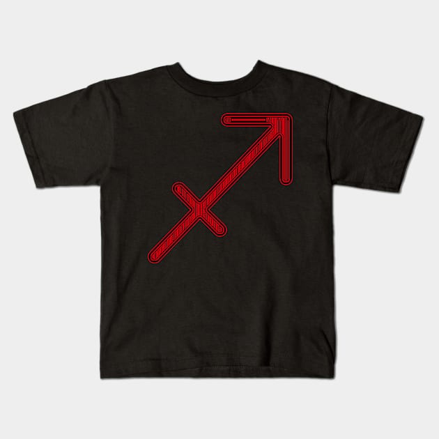 Sagittarius Sign Kids T-Shirt by Zodiac Syndicate